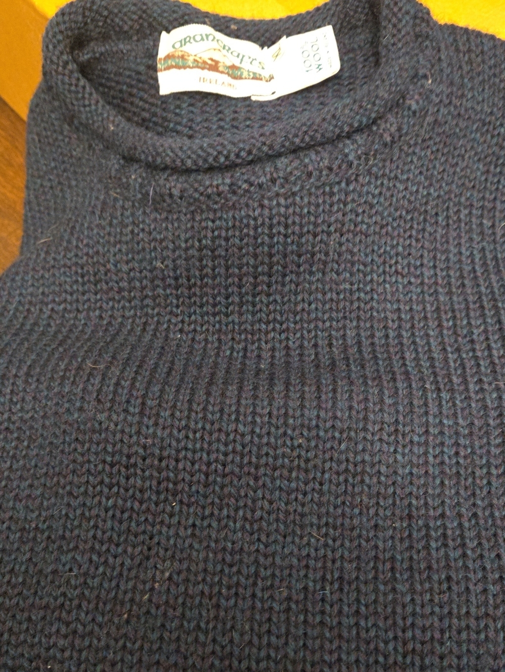 Dark Navy Wool Crewneck Sweater